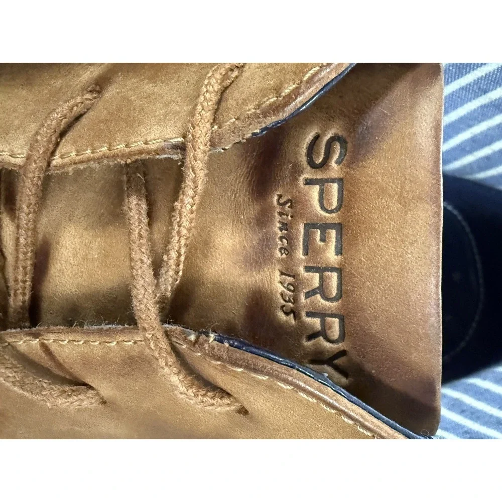 SPERRY Mens Newman Chukka Leather Lace Up Comfort Boots Tan 10.5M STS22366